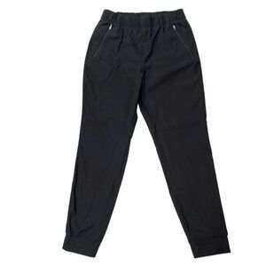 Eddie Bauer Fleece Lined Pants Womens 6 Black Zip Pocket Outdoor Warm Hiking